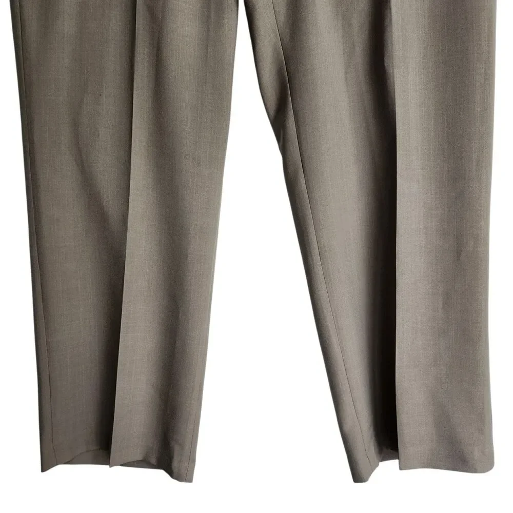 ​Haggar E-Clo Stria Dress Pants Men 40x29 Taupe Brown Classic Fit NWT Repreve